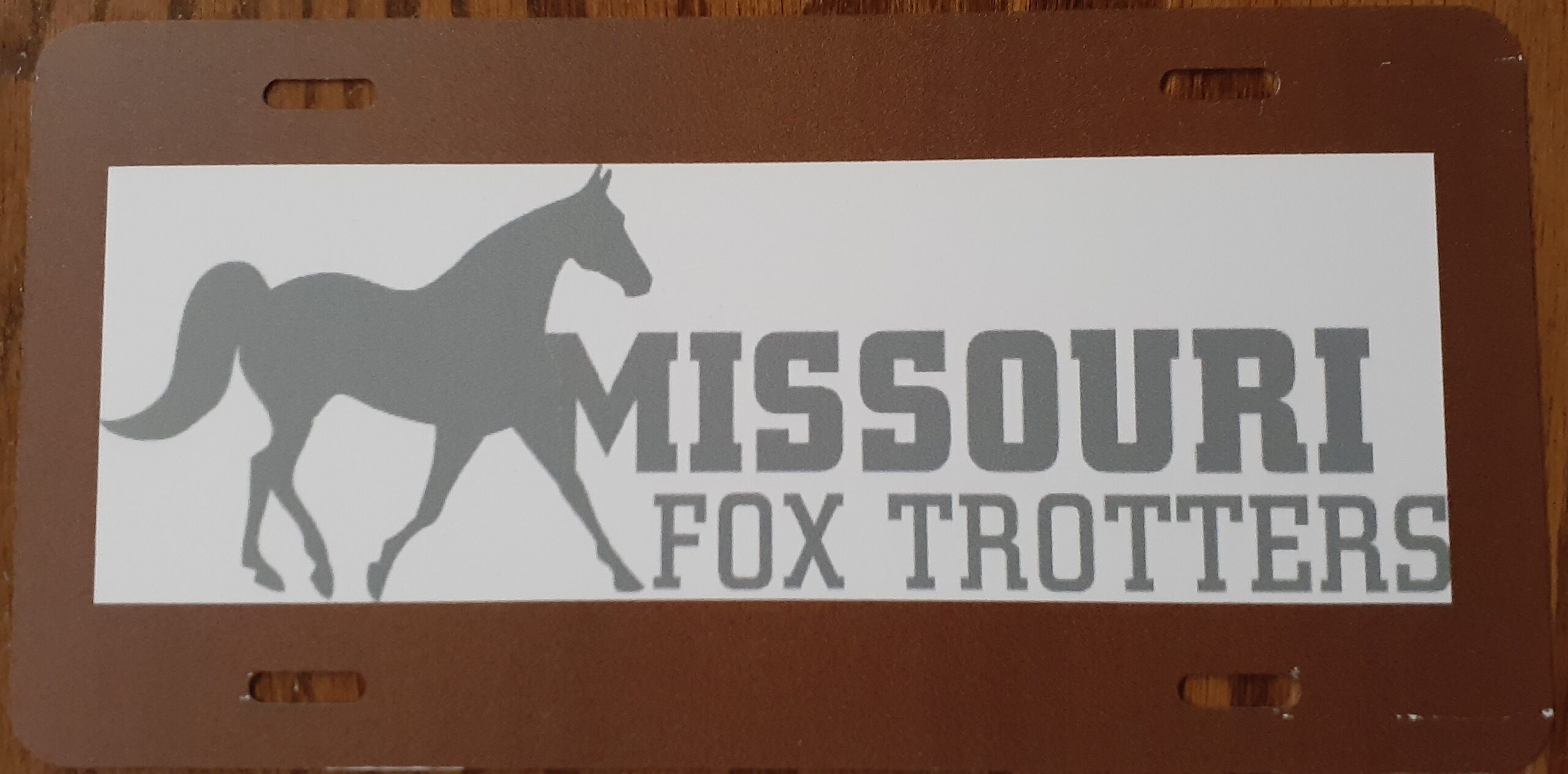 Classy Missouri Fox Trotter License Plate